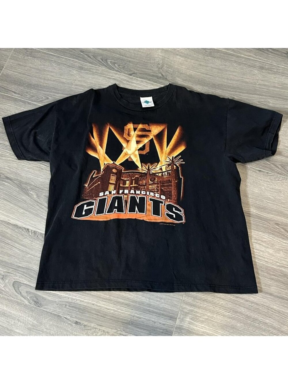 Vintage San Francisco Giants Shirt Mens XL Black MLB Baseball Tour Champ 2000
